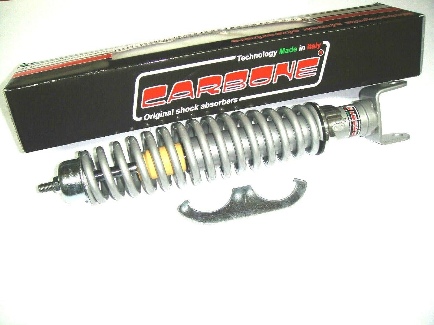 AMMORTIZZATORE POSTERIORE CARBONE REGOLABILE GRIGIO RINFORZATO VESPA SPECIAL 50 PX 125 150 200 CB6033.002/5A 6414-RG