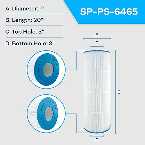 Miniatura 2 de SpiroPure Cartucho de repuesto para filtro de piscina Pentair CCP320 Pleatco PCC80 Unicel C-7470 Filbur FC-1976 R173573 178580 para bañera de