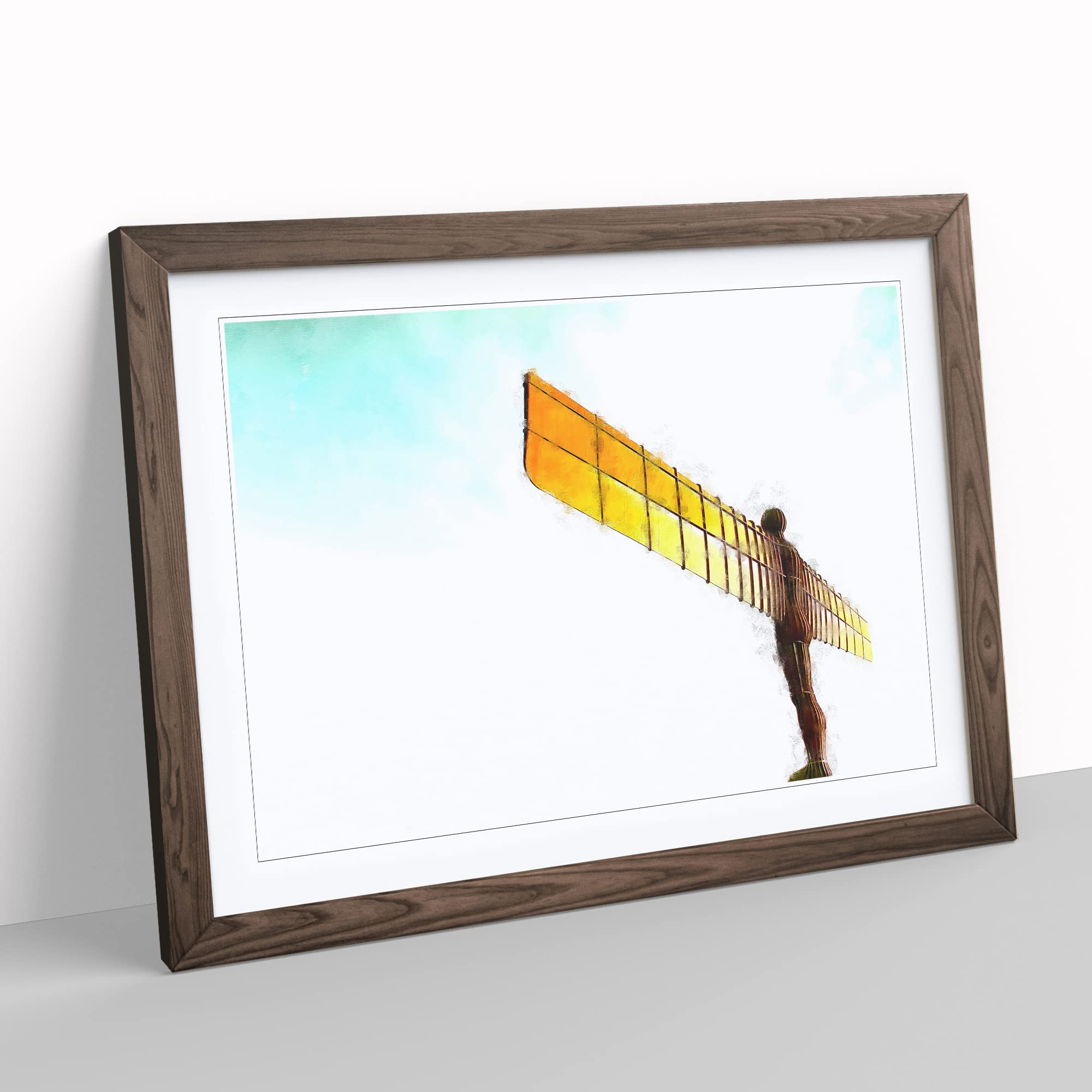 Angel Of The North In Gateshead Painting Modern Art Framed Wall Art Print - Image 2