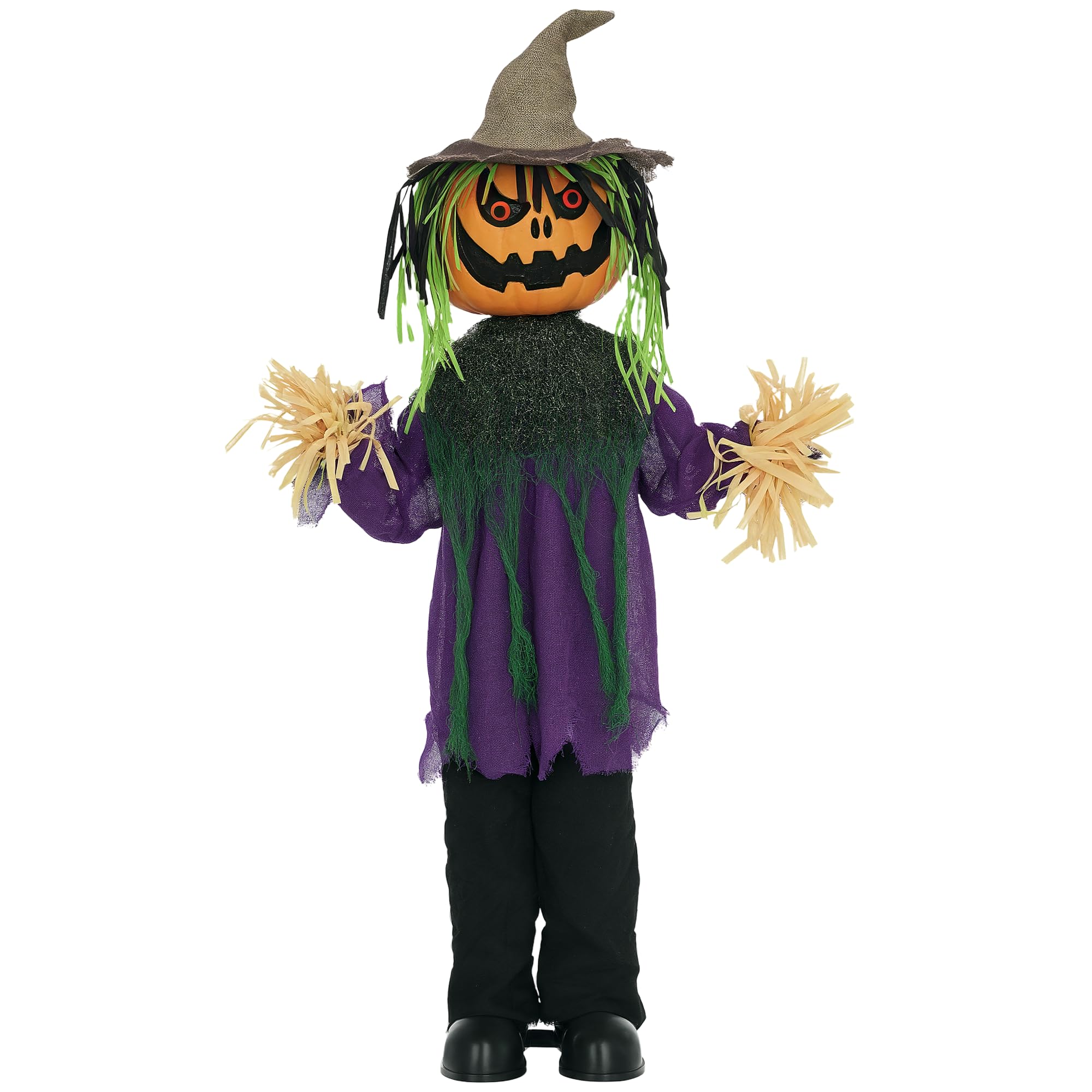 Homcom Purple 106Cm 45" Pumpkin Outdoor Halloween Decoration Sound Activated