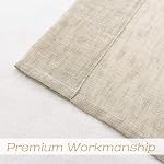 Central Park Tan and Spa Blue Stripe Sheer Color Block Window Curtain Panel Linen Window Treatment for Bedroom Living Room Farmhouse 63 inches Long with Grommets, 2 Panel Rustic Drapes