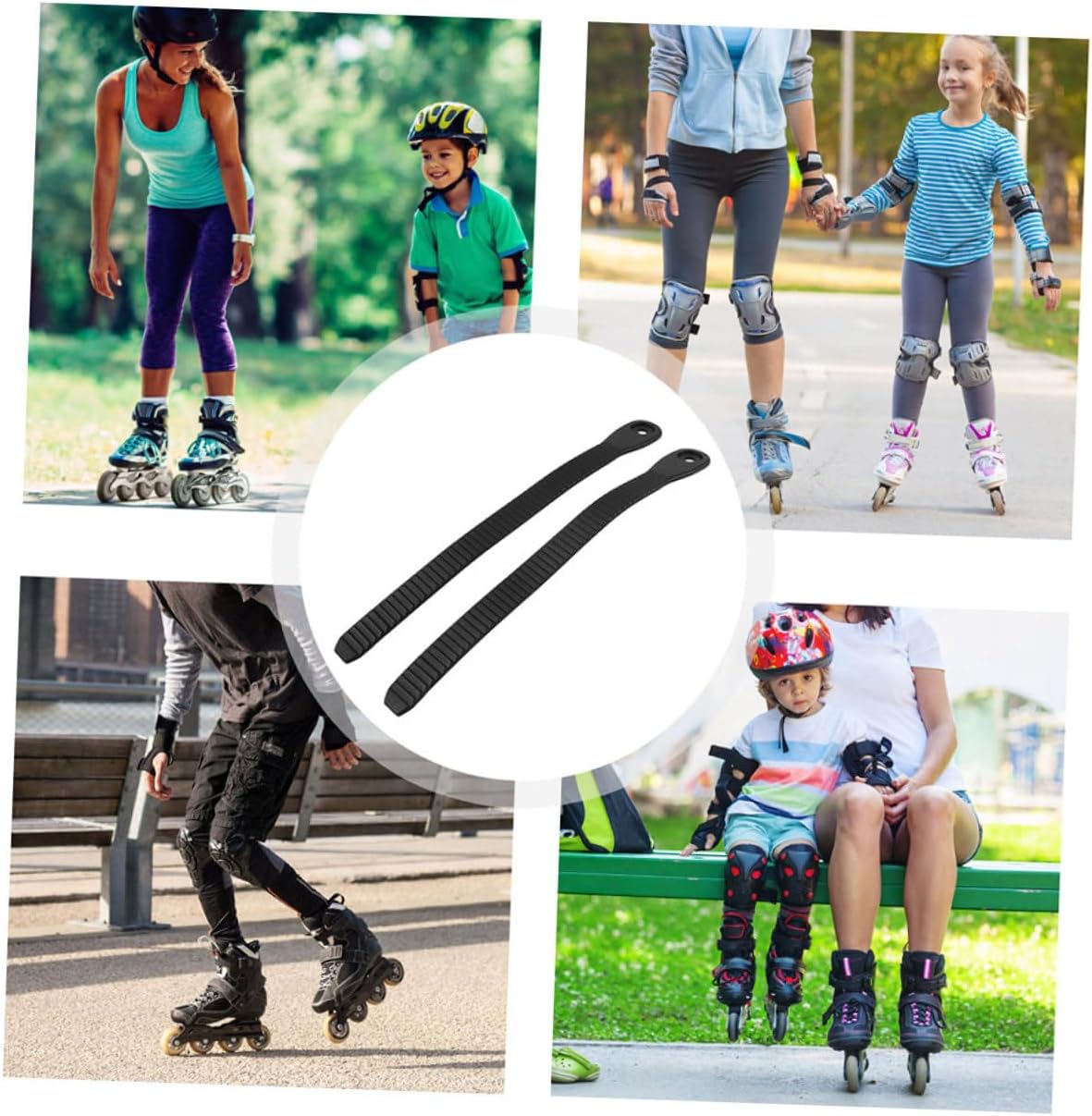 6pcs Adjustable Roller Skating Buckle Straps Inline Skate Replacement Binding Toe Ladder Straps for Snowboard Bindings and Roller Skating Shoes
