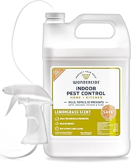 Wondercide - Indoor Pest Control Spray for Home and Kitchen - Ant, Roach, Spider, Fly, Flea, Bug Killer and Insect Repellent - with Natural Essential Oils - Pet and Family Safe — Lemongrass 128 oz