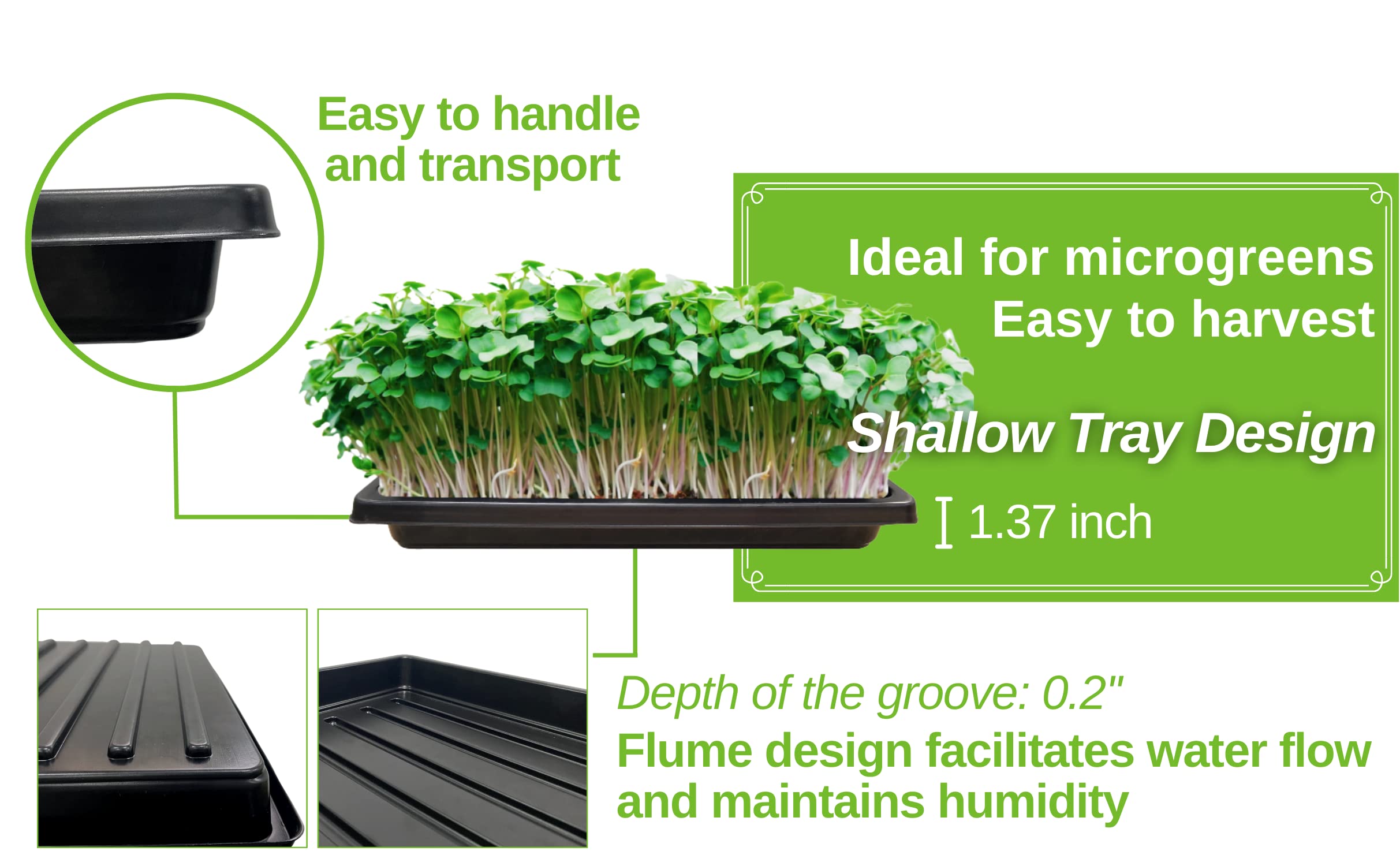 1010 Tray Without Holes Growing Trays Shallow Tray Drain