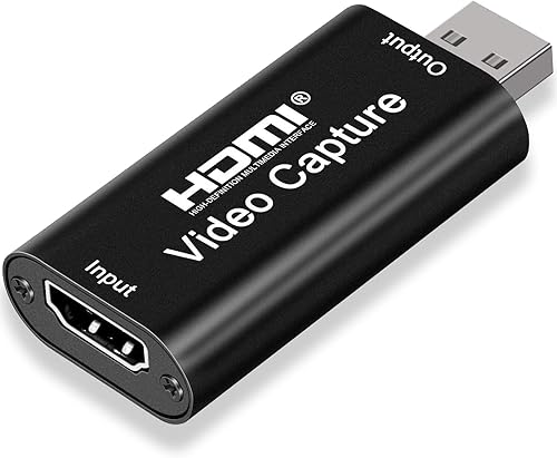 Tarjeta de captura de video HDMI 4K, tarjeta de enlace de cámara, tarjeta de captura de juegos, adaptador de captura de audio actualizado HDMI a USB