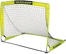 Franklin Sports Blackhawk Backyard Soccer Goal – Redes de Futebol Pop-up Portáteis – Jovens + Adultos, Dobráveis para Interior + Gols Externos – Vários Tamanhos + Cores – Perfeito para Jogos + Treino