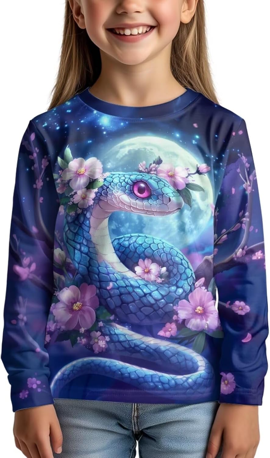 Uourmeti Girls Graphic Tees Long Sleeve T Shirts for Teens Casual Tshirts Junior Sportswear Fall Tops