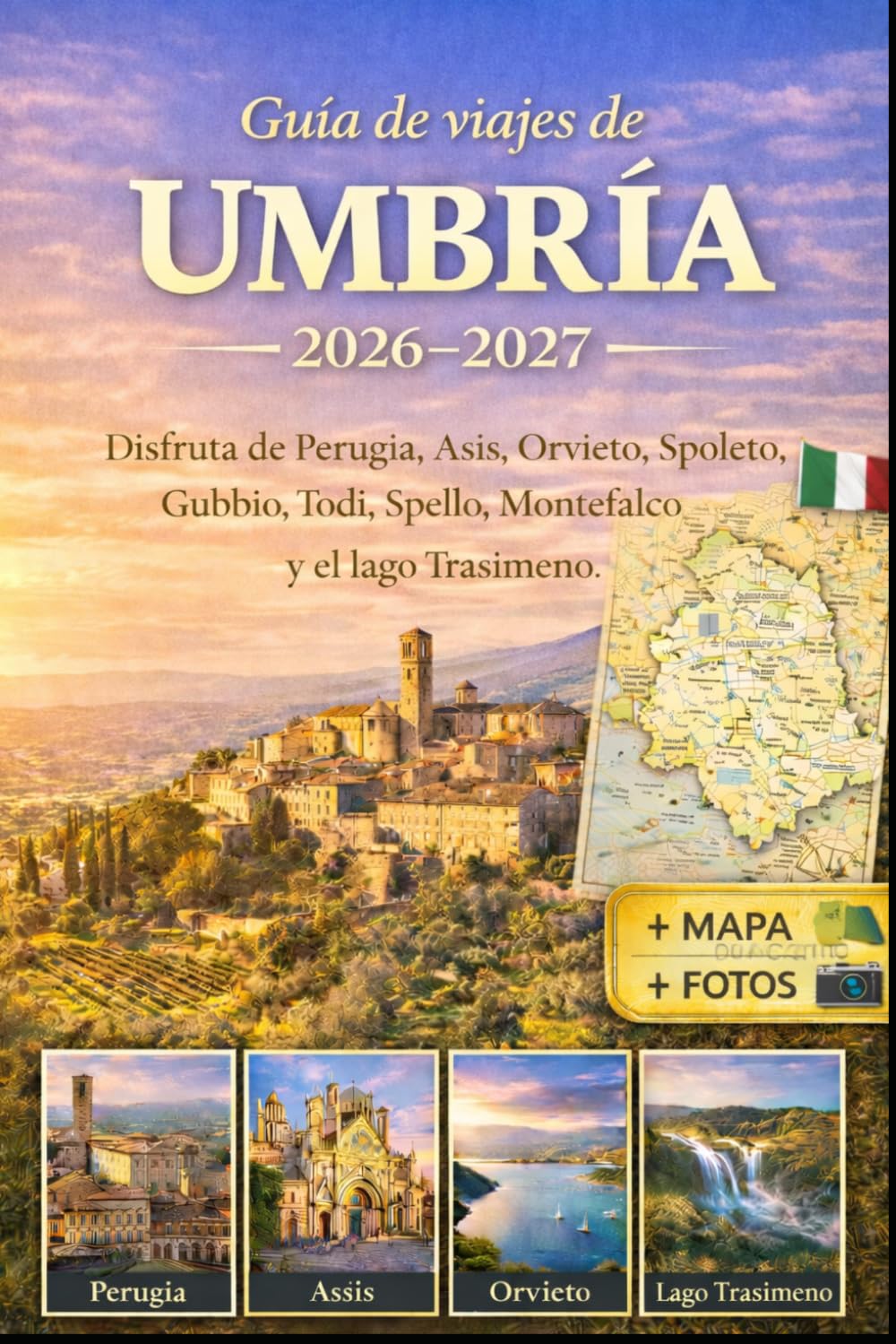 Guía de viajes de Umbría 2026-2027: Disfruta de Perugia, Asís, Orvieto, Spoleto, Gubbio, Todi, Spello, Montefalco y el lago Trasimeno con las ... y consejos imprescindibles de viaje