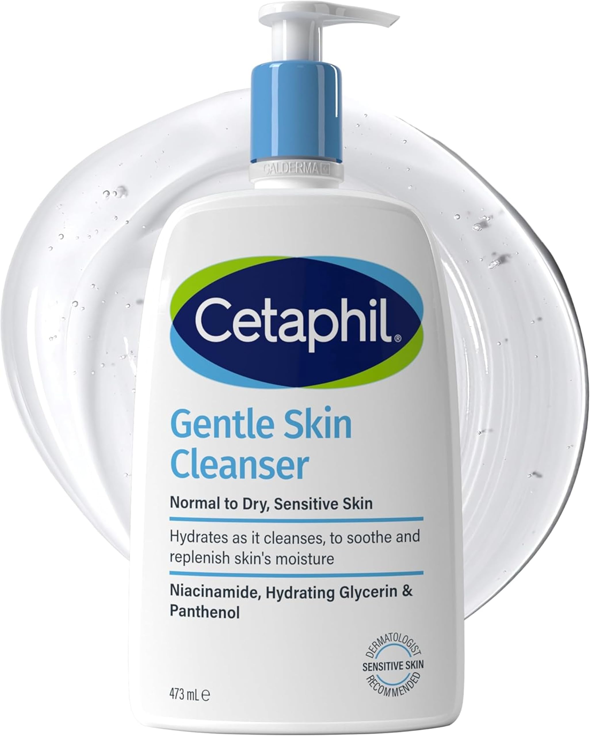 Cetaphil Gentle Skin Cleanser, 473ml, Face & Body Wash, For Normal To Dry Sensitive Skin, With Niacinamide & Glycerin, Soap Free, Packaging May Vary