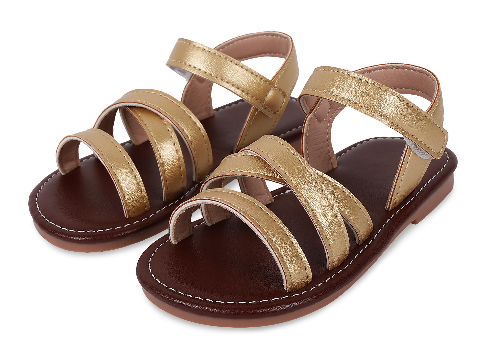 Baby Girl Shoes Toddler Girl Sun Sandals Beach Sandals Size 8 Open Toe Infant Princess dress for outfits gold