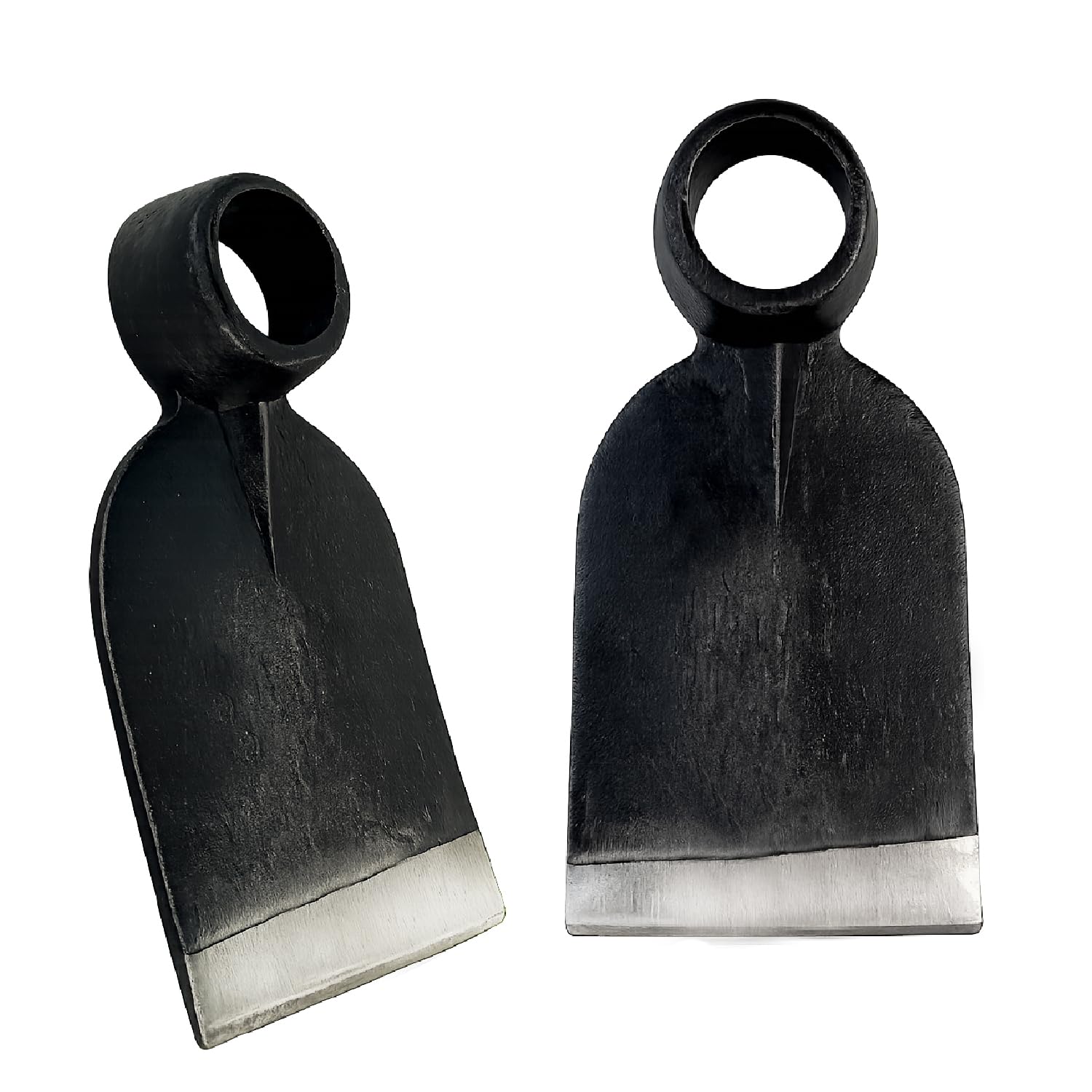 CRISALIDE Azada forjada sin mango 350 g – Azada de huerto y jardinería de acero, orificio Ø 3 cm, ancho 8 cm, ideal para desmalezar suelo y deshierbe