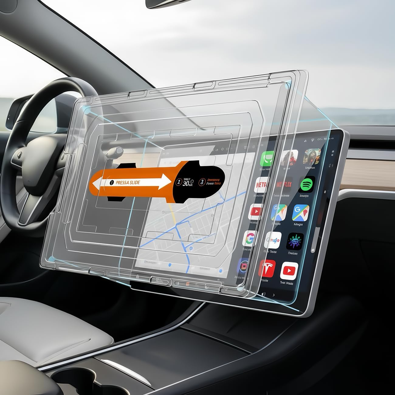 Screen Protector for Tesla Model Y Juniper (2025) & Model 3 Highland (2023–2025) – 15.4 Inch High-definition Tempered Glass [Anti-Glare & Anti-Fingerprint] 15.4'' Display Protector, Model Y/3 Accessories