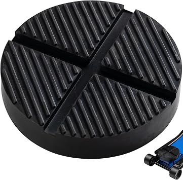 Universal Floor Jack Rubber Pad & Jack Puck, 1 Pack, Black | Cross Beam Jack Adapter, Pinch Weld Side Frame Protector