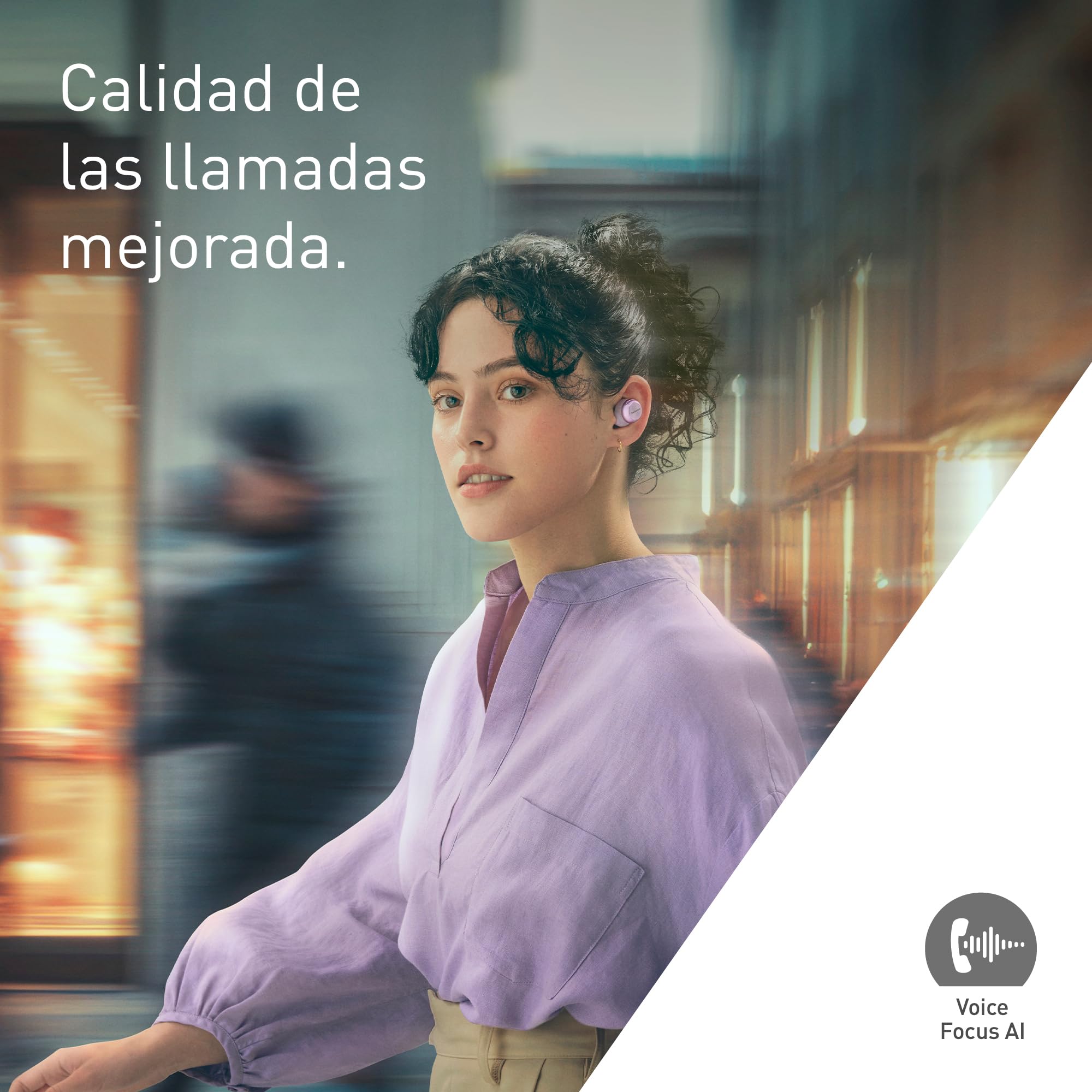 Technics EAH-AZ100 Auriculares True Wireless 10mm con Driver de Fluido Magnético, Cancelación de Ruido Adaptativa, Voice Focus AI, Multipunto 3 Dispositivos, Dolby Atmos, Qi, IPX4, Lila