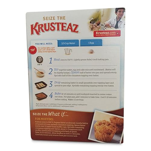Miniatura 24 de Krusteaz Paquete variado, migas de remolino de canela (21 onzas), mezcla de muffins de arándano y naranja (18.6 onzas), mezcla de muffins