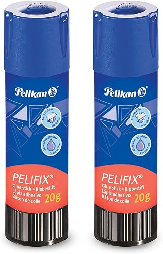Pelifix Klebestift 20g, 2 Stück – lösemittelfrei, kinderfreundlich & auswaschbar