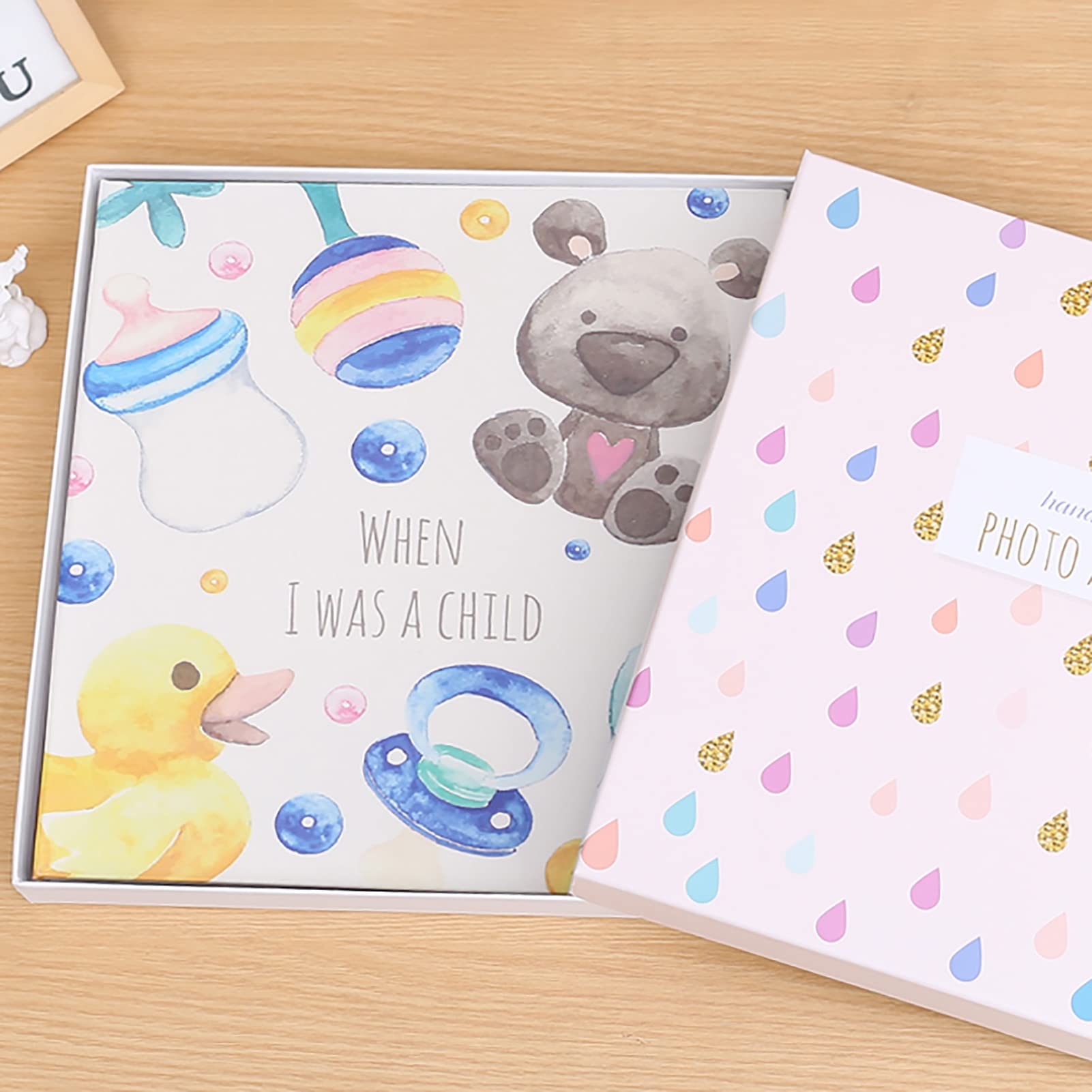 Fotoalbum, Fotoalben mit magnetischen Seiten, Scrapbooking-Alben zum Selbermachen, Baby-Fotoalbum für Mädchen oder Jungen, 40 weiße Seiten (Farbe: Weiß, Größe: 13,0 x 12,8 Zoll)