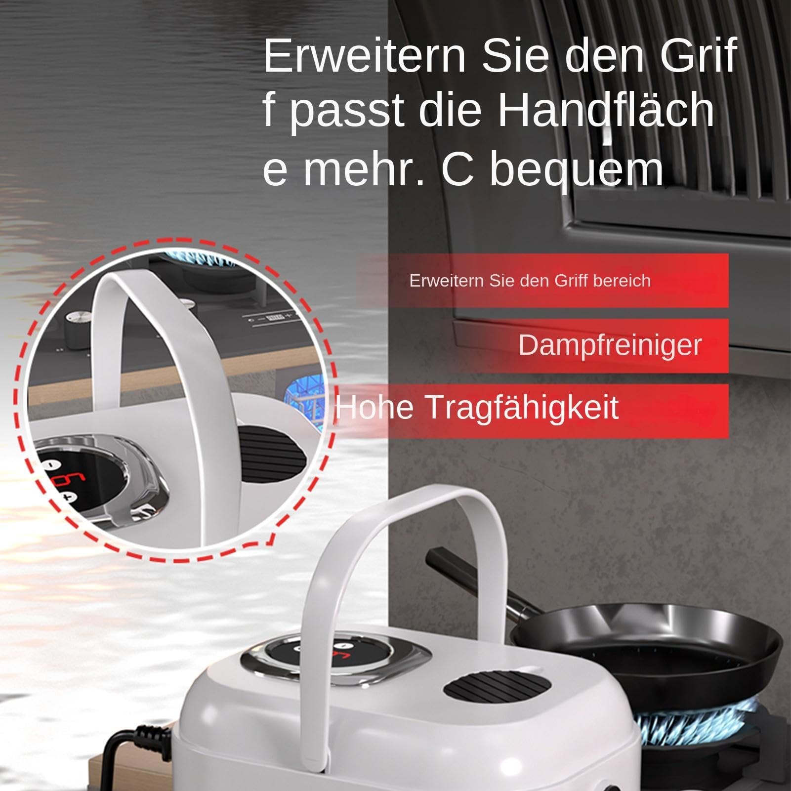 Ręczny odkurzacz parowy, 6-poziomowa przenośna pralka, heavy duty kitchen Steam Cleaner, profesjonalny zestaw do czyszczenia w industrialnym, ścierka do upholstery i płytek