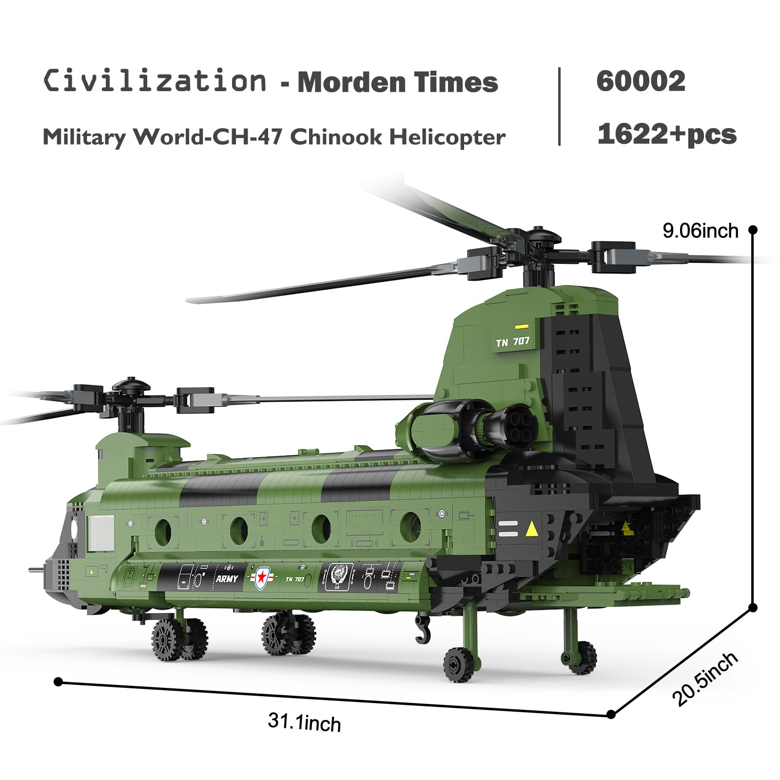 戦闘機・ヘリコプター ミニチュア 16点セット 1/700 ウォーターライン No.556 陸上自衛隊 ヘリコプターセット