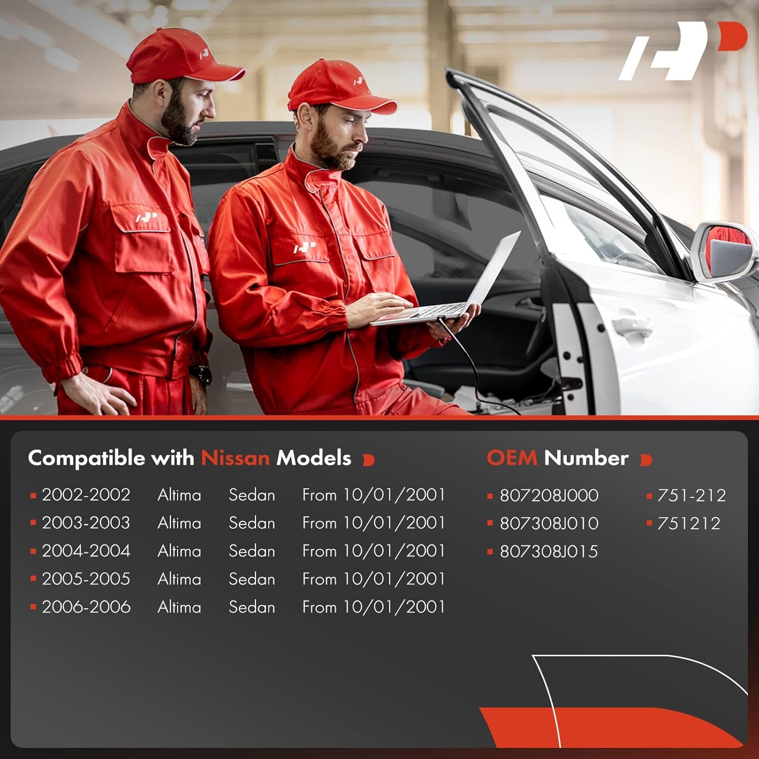 A-Premium Electric Power Window Regulator with 6-Pin Motor Compatible with Nissan Altima 2002-2006 (from 10/01/2001), with Auto Up/Down, Front Right Passenger Side, Replace# 807208J000