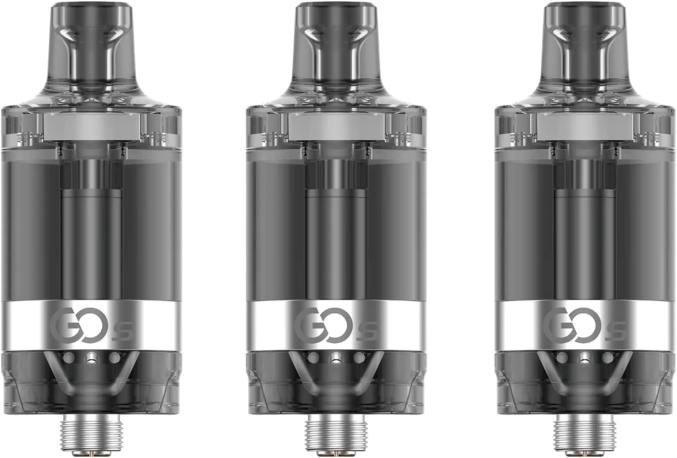 W-Direct Innokin GO S Tank - 3 Pack - E Cigarette Tank, 1.7 Ohm, Sliding Top Cap, Adjustable Airflow, Ecig, 2ml No Nicotine (Black)