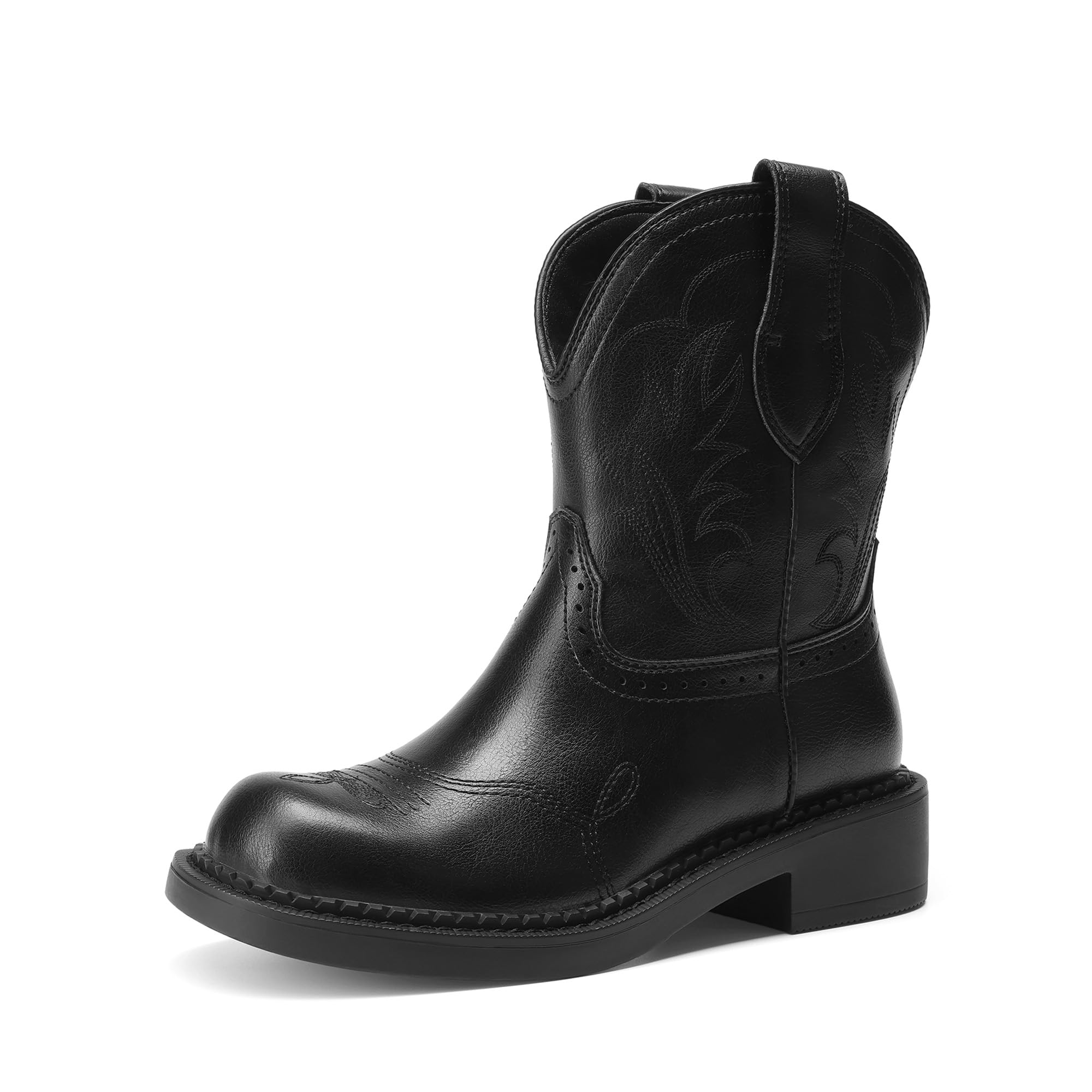Cowboy Cowgirl Mid Calf Boots for Women