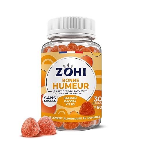 ZOHI- Compléments alimentaires Pilulier Bonne humeur 30 jours -60 gummies-