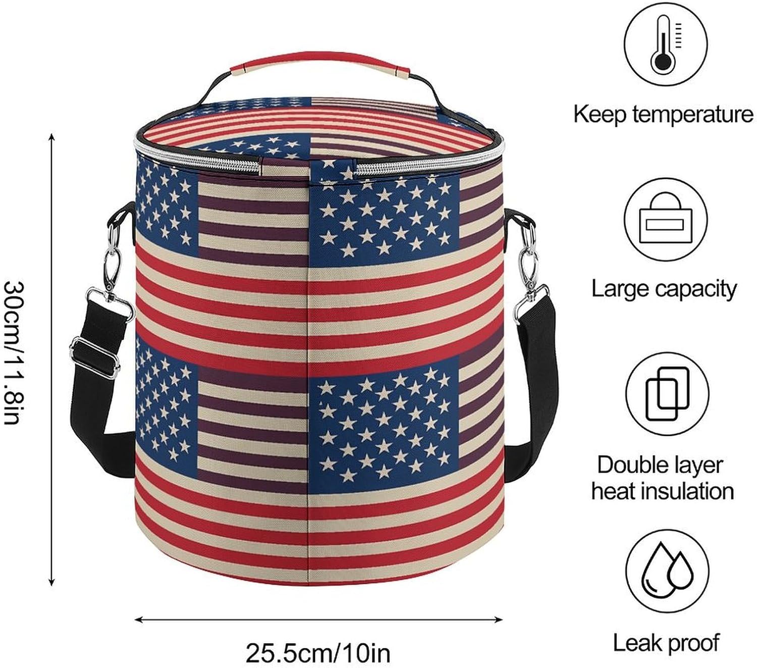 Soft Round Cooler Bags15L Collapsible Ice Chest Bag,3D Wolf Dream Catcherprinted Portable Leakproof Insulated Travel Cooler Bag for Picnic,Beach,Outdoor Trip