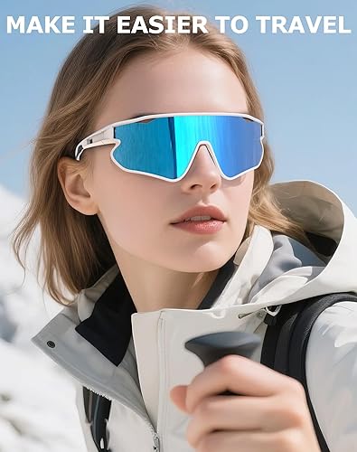 Miniatura 6 de KALIYADI Gafas de sol polarizadas para hombre, lentes de sol polarizadas para ciclismo, gafas de sol deportivas para correr, ciclismo, protección