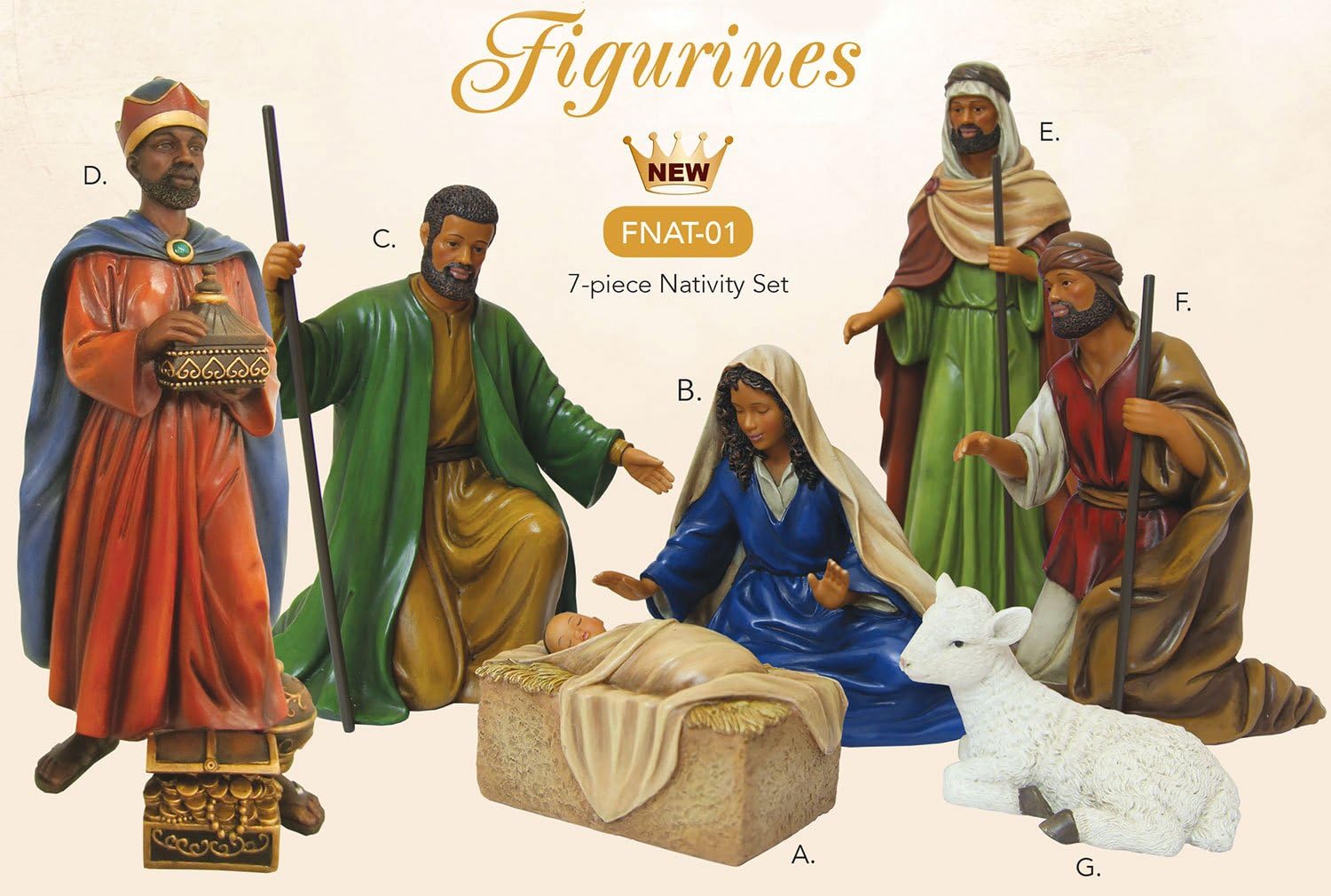 Nativity Set 7 Pc. Home & Kitchen