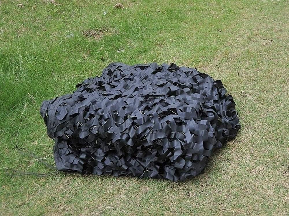 Heavy Duty Black Camo Netting, Outdoor Hunting Military Camouflage Net Blinds, Durable Truck Cargo Camo Netting, for Car-Covering