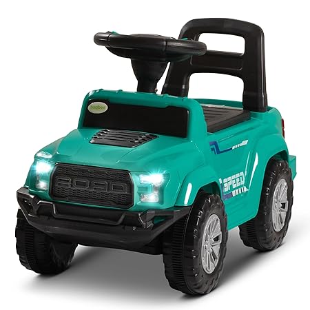 Baybee Baby Ride on Car for Kids, Push Ride on Toy Jeep with Music & LED Light, Toddlers Push Ride Baby Kids Car with Backrest, Under Seat Storage to Steering Wheel Drive 1 to 4 Years Old Boys & Girls