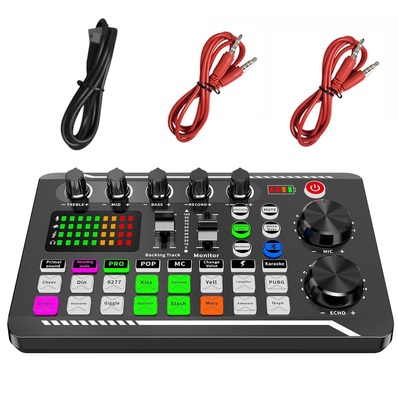 Kit scheda audio - scheda audio F998, pacchetto di attrezzature podcast | professionali | Kit scheda audio con microfono per podcast, pacchetto di apparecchiature di trasmissione in versione i