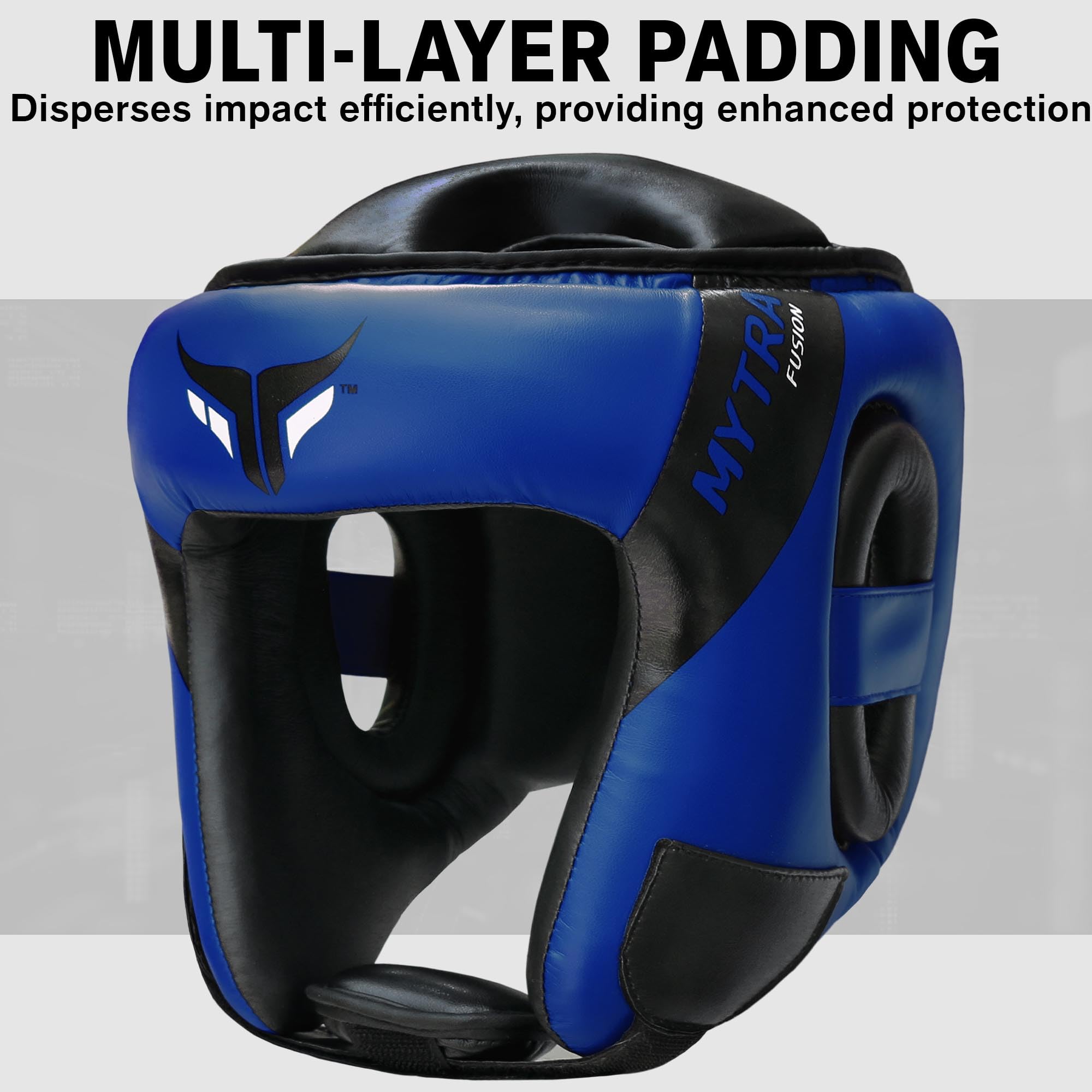 Mytra Fusion Casque Boxe - Casque MMA avec Sangle réglable Kickboxing, Muay Thai, Sparring, Arts Martiaux, Karaté Casque de Boxe
