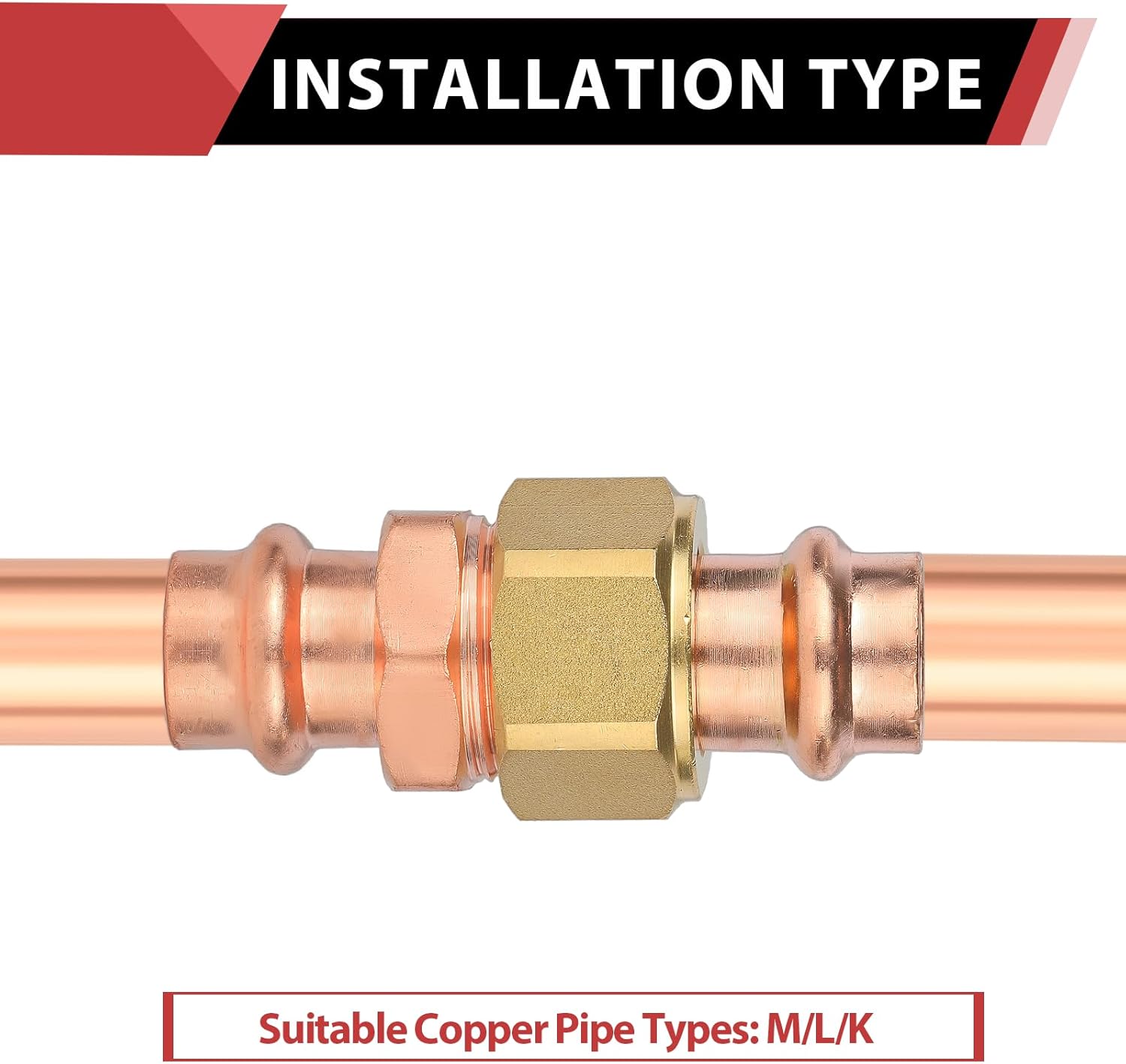 EFIELD 3/4-Inch Copper Press Union, Press For Copper Pipe Connection,(PRESS069)