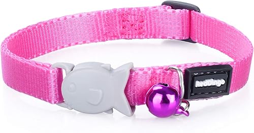 Red Dingo Plain Kitten Collar, X-Extra Small, Hot Pink