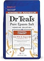 Dr Teal's Soothe & Comfort Epsom Salt Soak with Oat Milk & Argan Oil - Relax Muscles, Moisturize Skin, 3 lbs