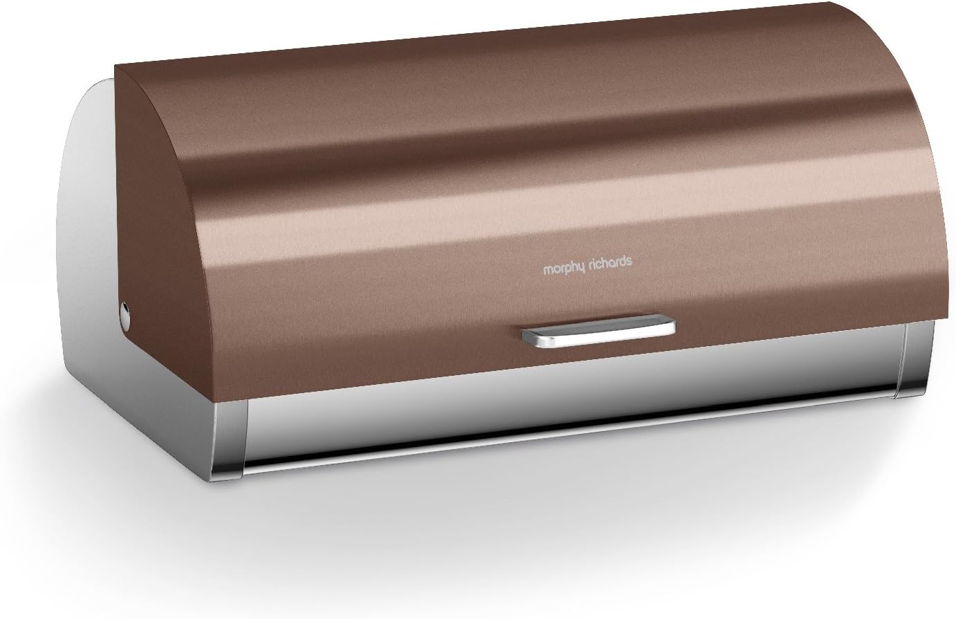 Morphy Richards 974003 Accents Roll Top Bread Bin, Stainless Steel, Copper , 23 x 38.5 x 18.5 cm