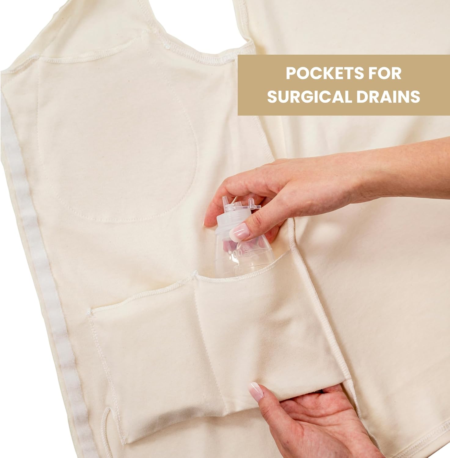 Gentle Touch Post Mastectomy Recovery Camisole Includes Pockets and Breast Forms - Image 3