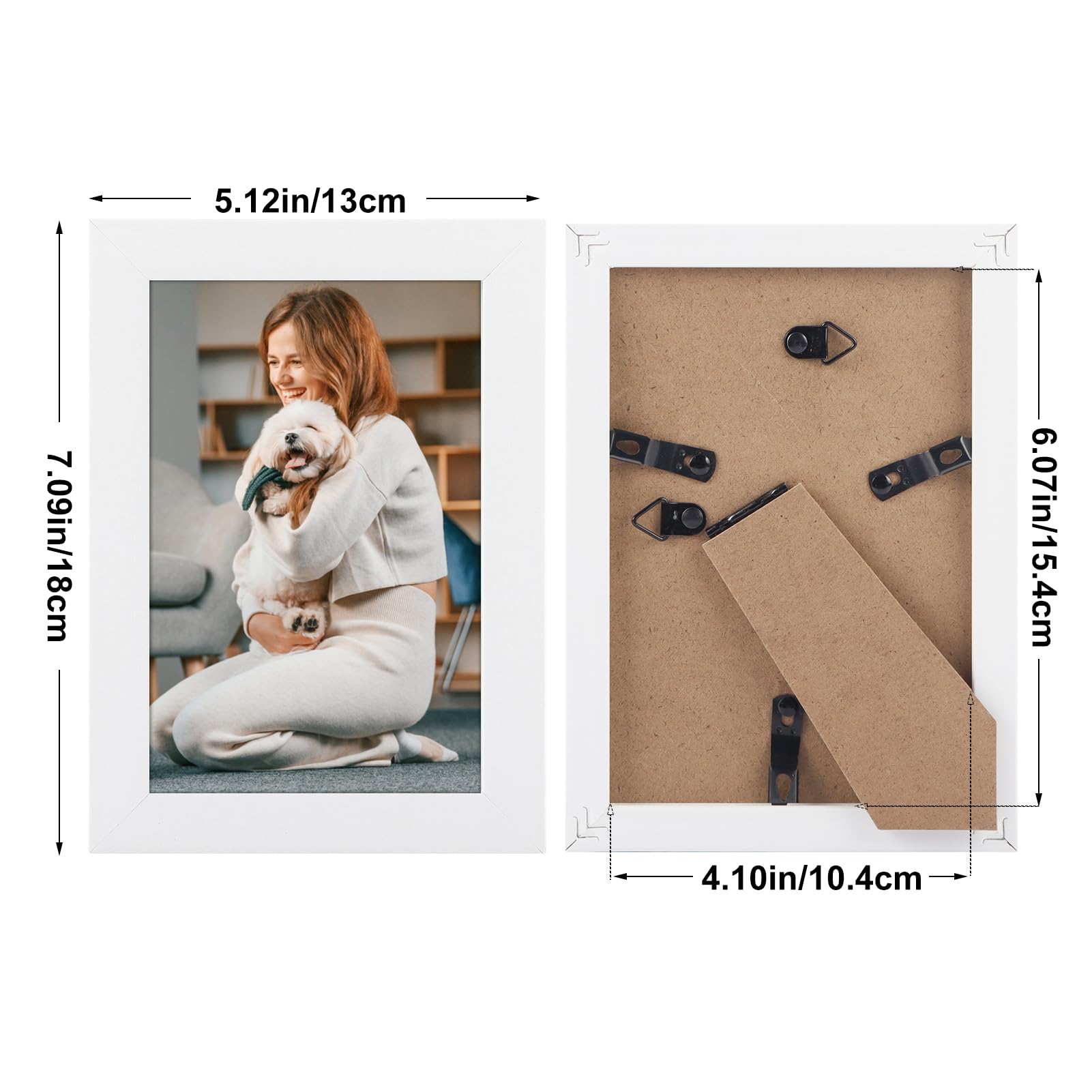Set Di 12 Cornici A4 Giftgarden – Bianco, In Plastica Con Vetro PS, Da Parete E Da Tavolo, Per Foto E Certificati