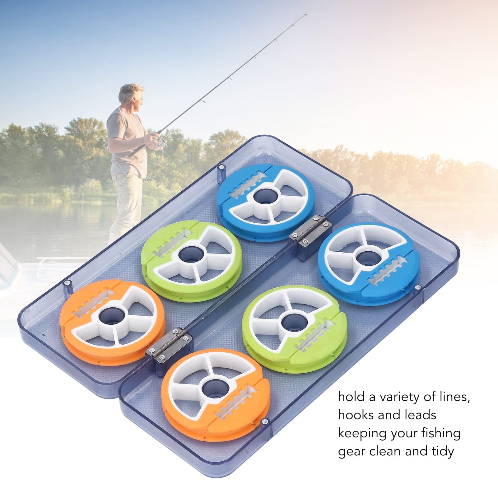 EVA Angelschnur-Spulenbox - Aufbewahrung Für 16 Schnüre Mit 1,7cm Spulendurchmesser