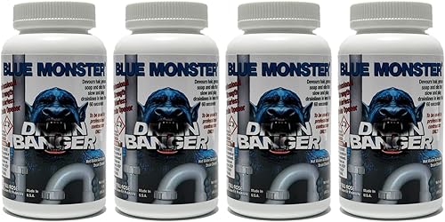 Juego de 4 limpiadores de drenaje Blue Monster Drain Banger