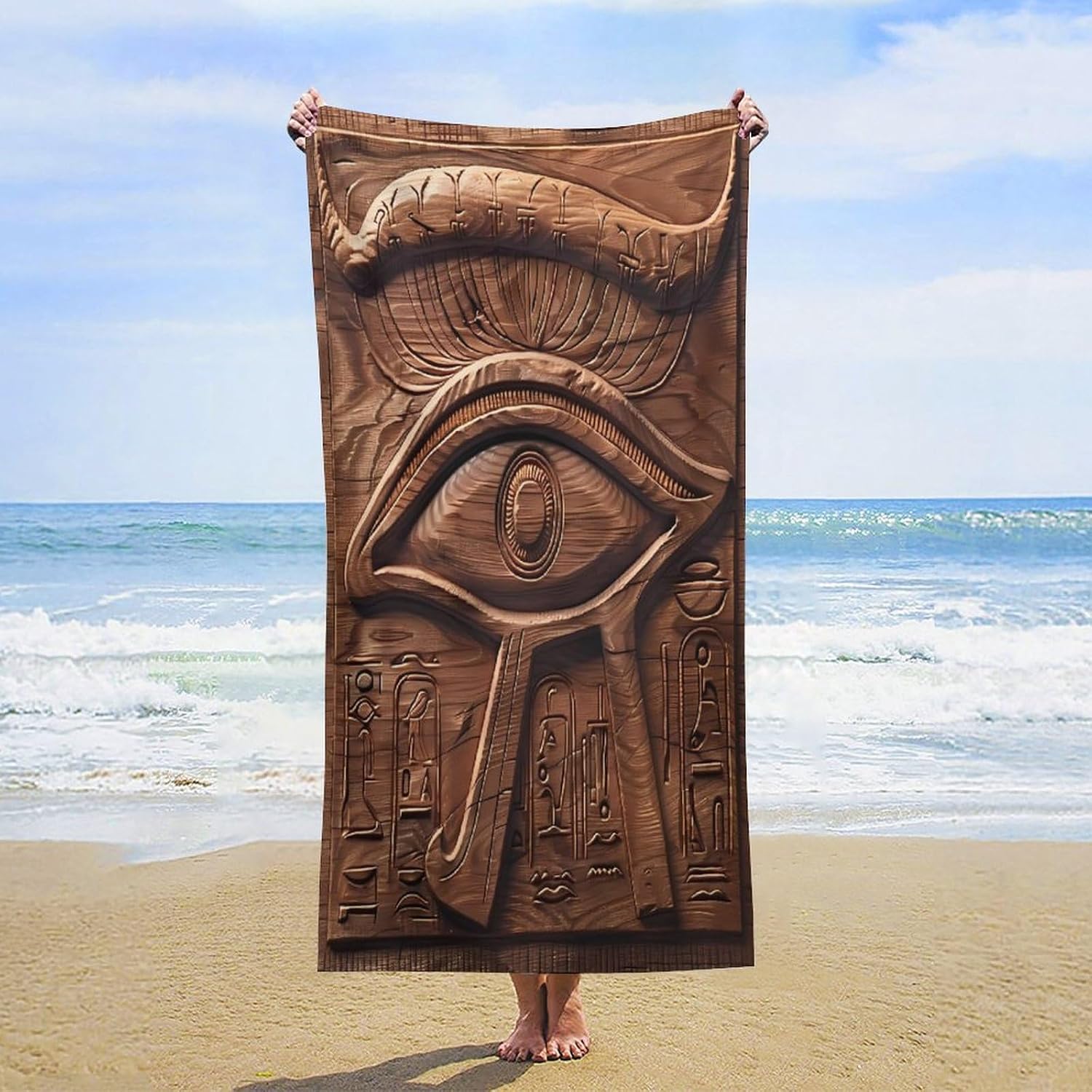 Vintage Eyes Bath Towel Beach Towels Quick Dry Oversized Bath Blanket Highly Absorbent Towel for Women Men 160x80cm