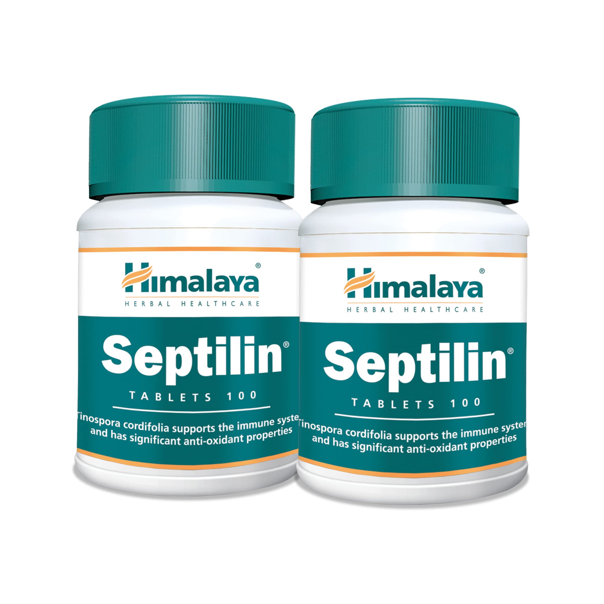 Herbals Septilin Herbal Food Supplement, Natural Support for Immune System, Tablets with Herbal Extracts | Antioxidants - 100 Capsules (Pack of 2)