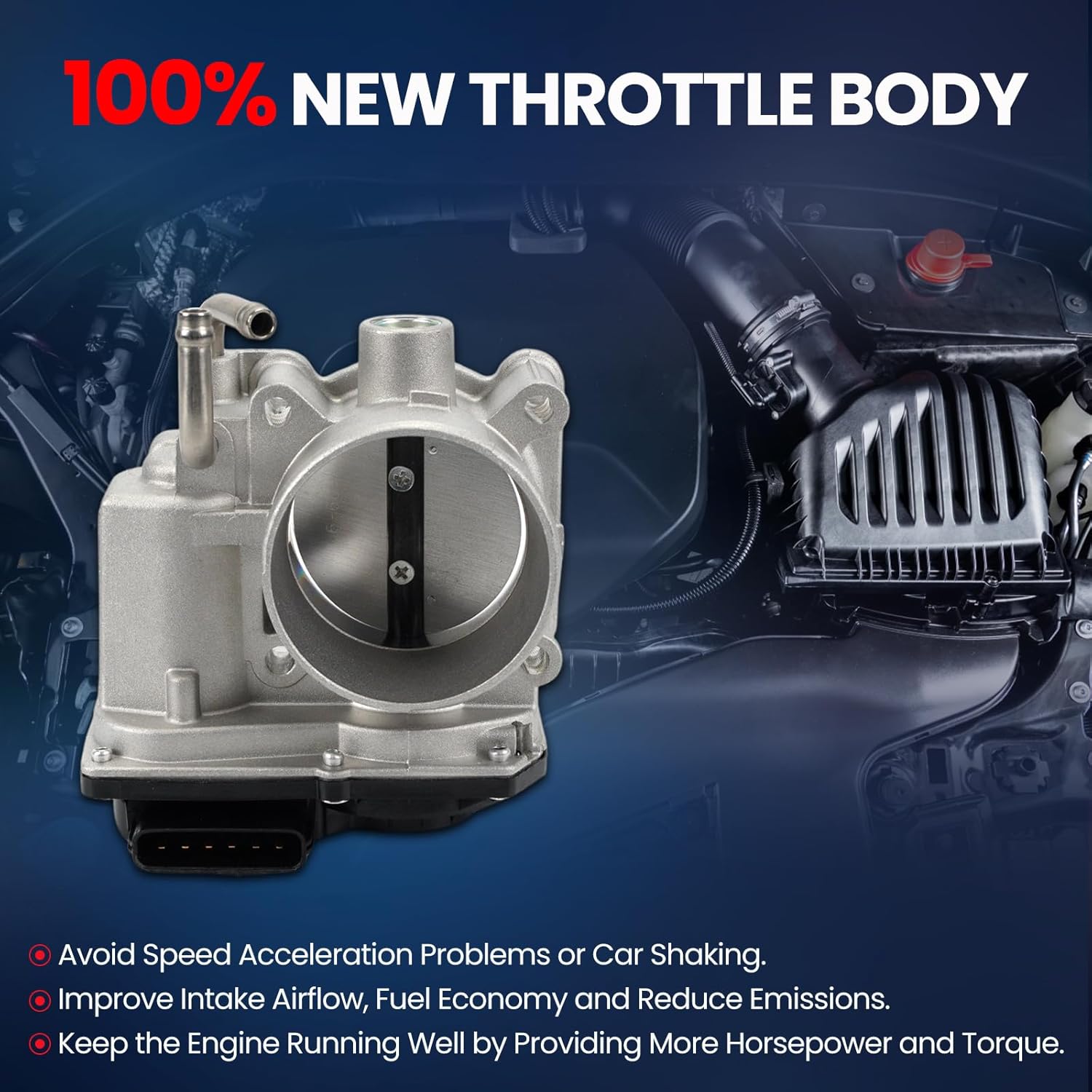 MOCA Throttle Body Assembly S20136 Compatible with 2010 for Toyota 4Runner 2.7L, 2005-2016 for Toyota Tacoma 2.7L 2694CC l4 Gas DOHC Naturally Aspirated (Before 08/2015)