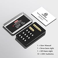 Vista 6 de Mirilla de Láser MidTen para .223REM/ 9MM/.40 S&W/ 45ACP/ 243/308WIN Visores de Láser Rojo con Kit de Apuntado de Mirilla de 12