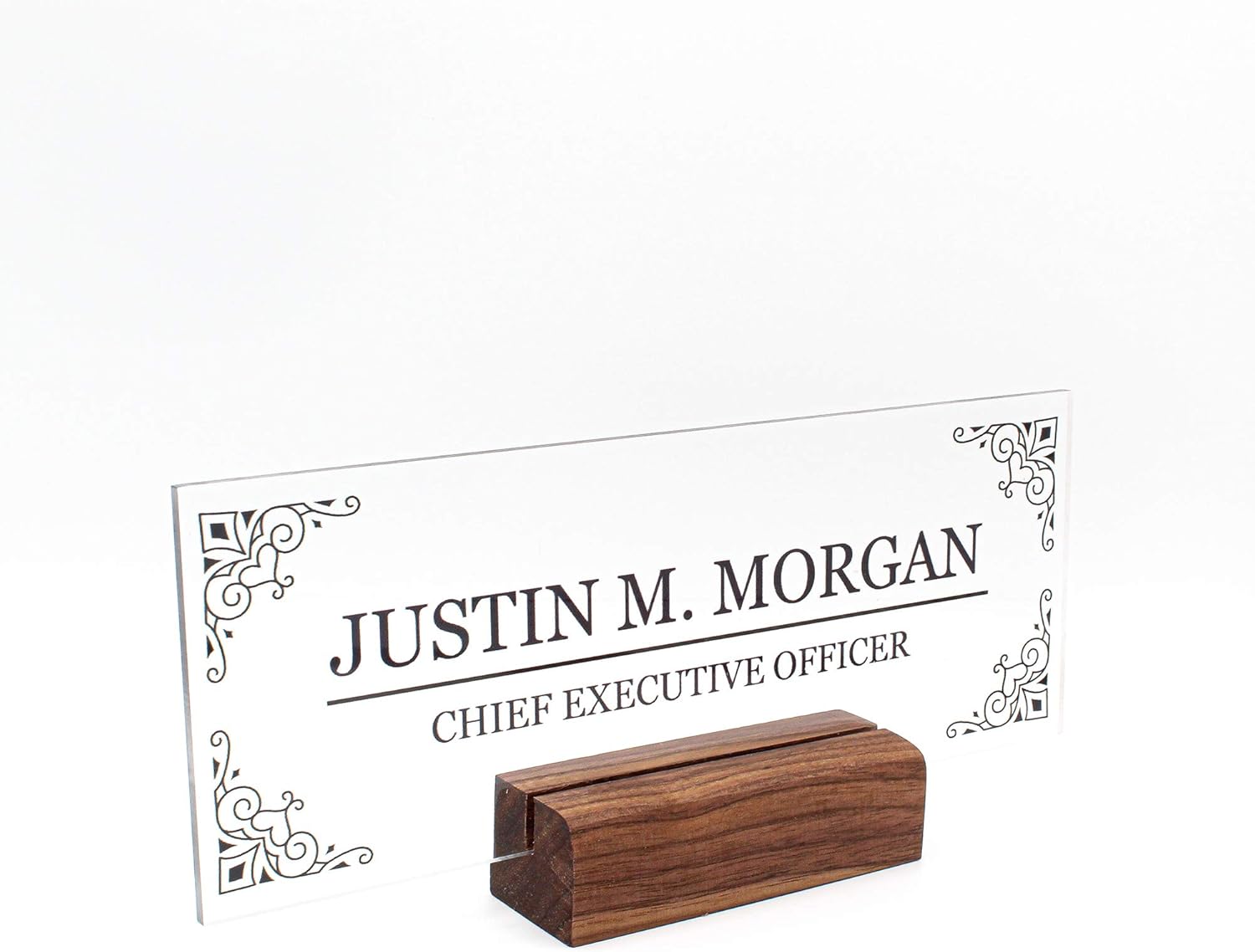 ARTSWAVE Acrylic Name Plate for Desk - Personalized Desk Name Plate with Custom Engraving - Name Sign for Office - Premium Desk Decor - Ideal for Professional Workspace - 3x8 inches - Image 3