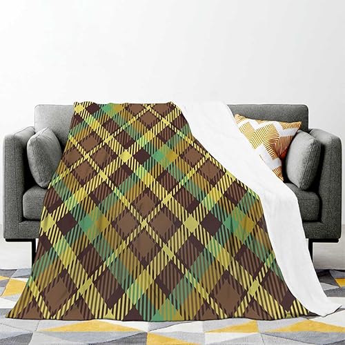 Miniatura 2 de Lindas mantas marrones a cuadros para sofá, decoración acogedora de habitación de 30 x 40 pulgadas