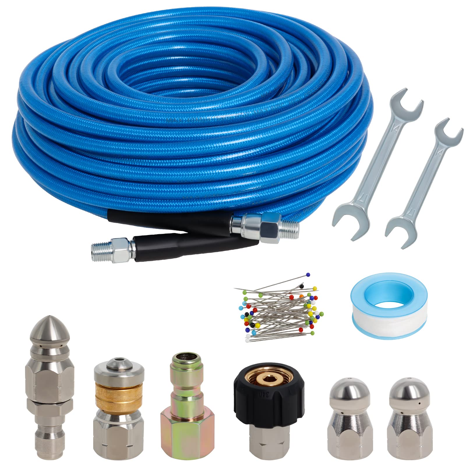 Buy 100 FT Sewer Jetter Kit for Pressure Washer, 5800PSI Water Jet