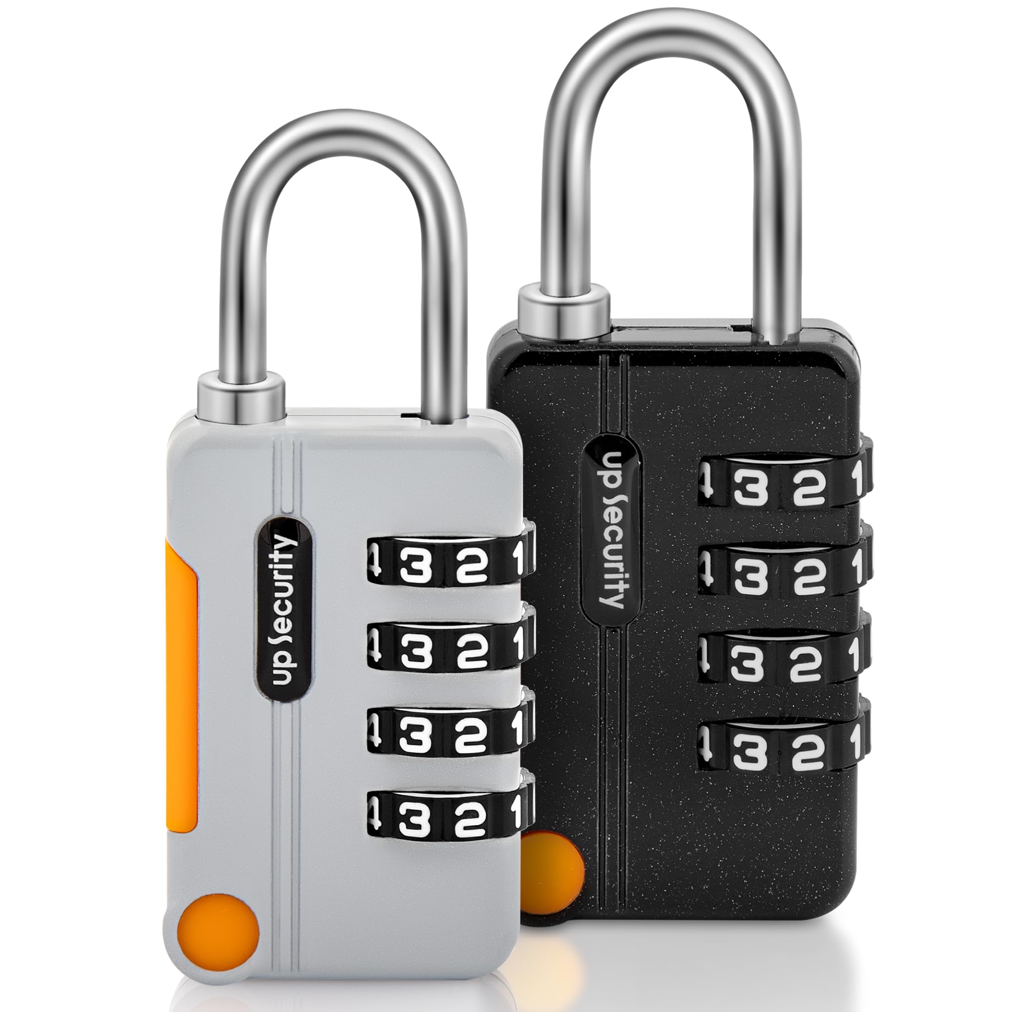 NINEMAX Combination Padlock, 4 Digit Lock, Keyless, Zinc Alloy, Waterproof for School Gym Locker Luggage Toolbox Hasp Storage Outdoor Pack of 2